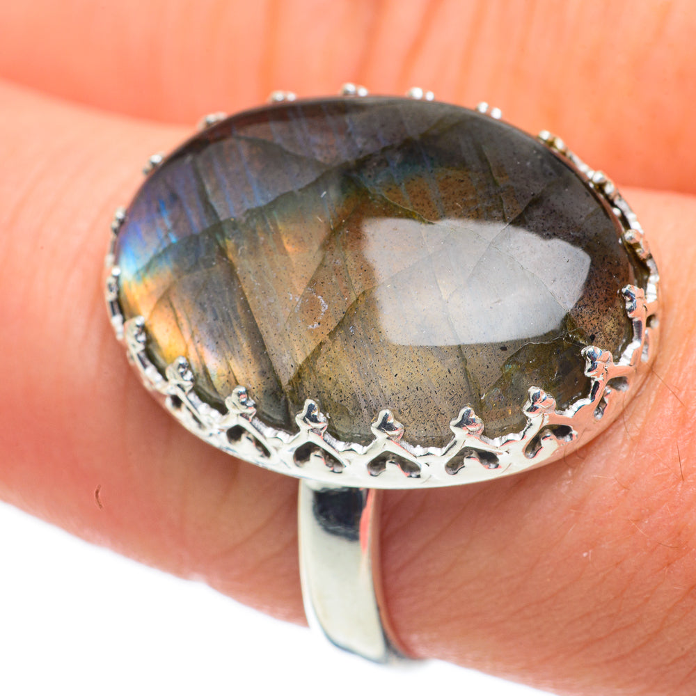 Labradorite Rings handcrafted by Ana Silver Co - RING60329