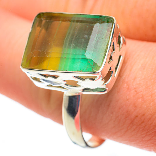 Green Fluorite Rings handcrafted by Ana Silver Co - RING60330