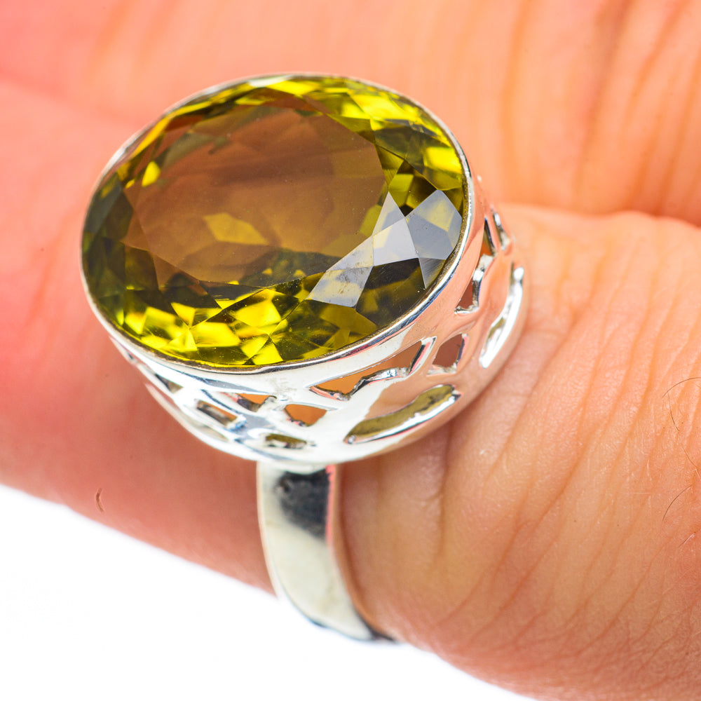 Olive Quartz Rings handcrafted by Ana Silver Co - RING60333