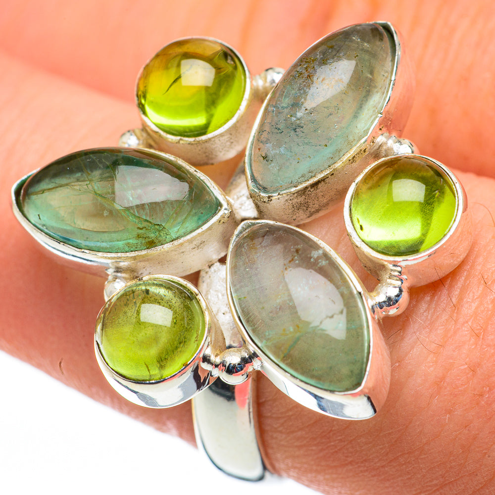 Green Fluorite Rings handcrafted by Ana Silver Co - RING60336