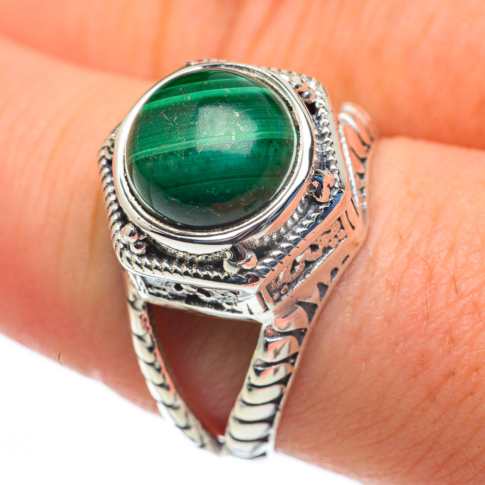 Malachite Rings handcrafted by Ana Silver Co - RING60342