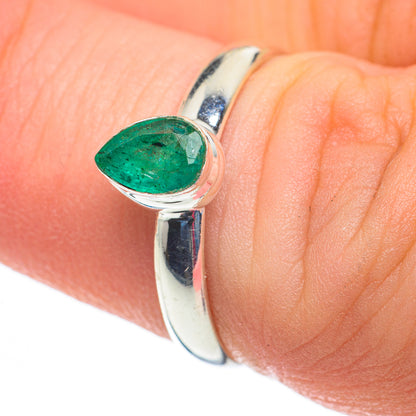 Zambian Emerald Rings handcrafted by Ana Silver Co - RING60343