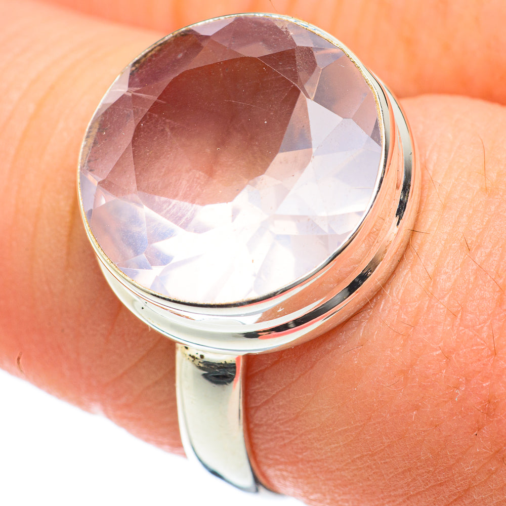 Rose Quartz Rings handcrafted by Ana Silver Co - RING60370