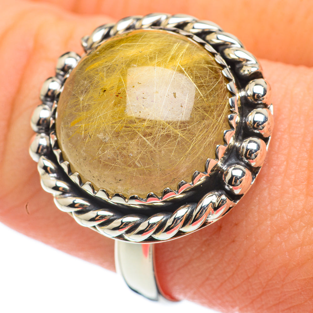 Rutilated Quartz Rings handcrafted by Ana Silver Co - RING60376