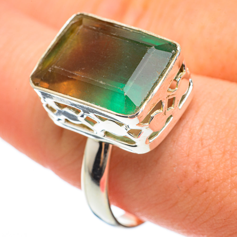 Green Fluorite Rings handcrafted by Ana Silver Co - RING60382