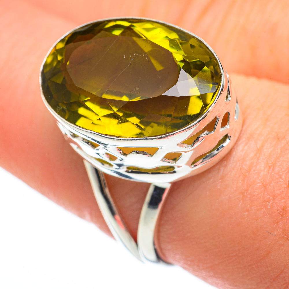 Olive Quartz Rings handcrafted by Ana Silver Co - RING60385