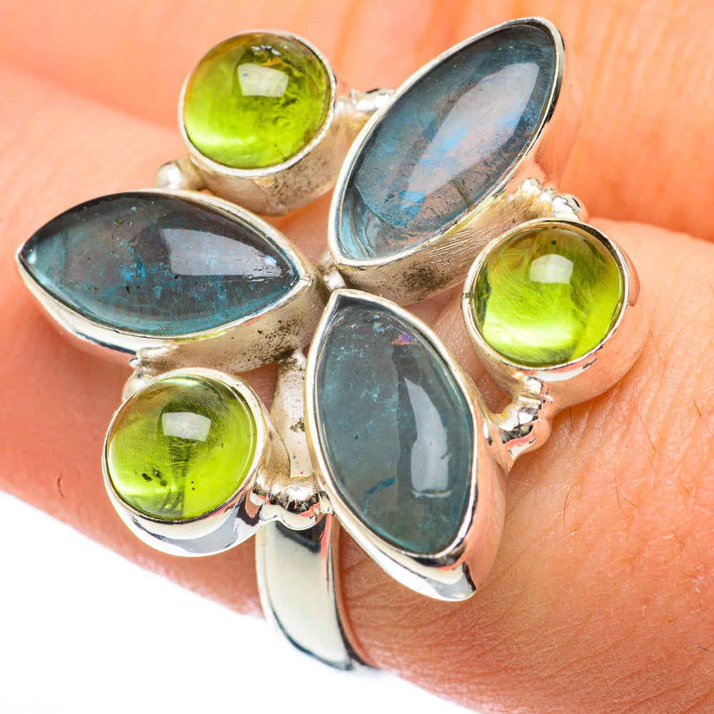 Blue Fluorite Rings handcrafted by Ana Silver Co - RING60389