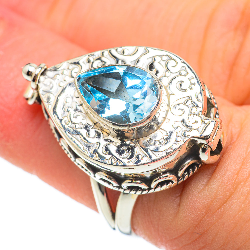 Blue Topaz Rings handcrafted by Ana Silver Co - RING60390