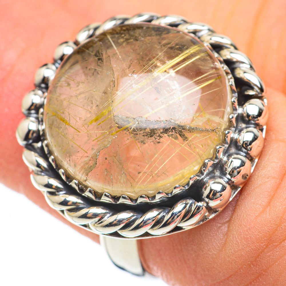 Rutilated Quartz Rings handcrafted by Ana Silver Co - RING60405