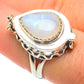 Rainbow Moonstone Rings handcrafted by Ana Silver Co - RING60409