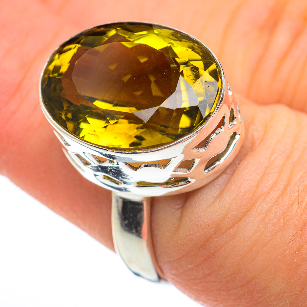 Olive Quartz Rings handcrafted by Ana Silver Co - RING60414