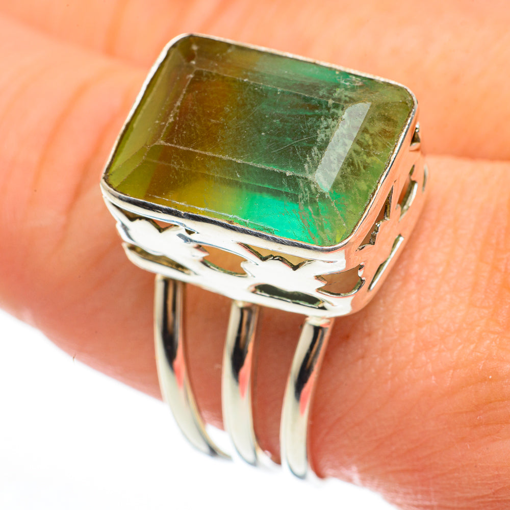 Green Fluorite Rings handcrafted by Ana Silver Co - RING60439