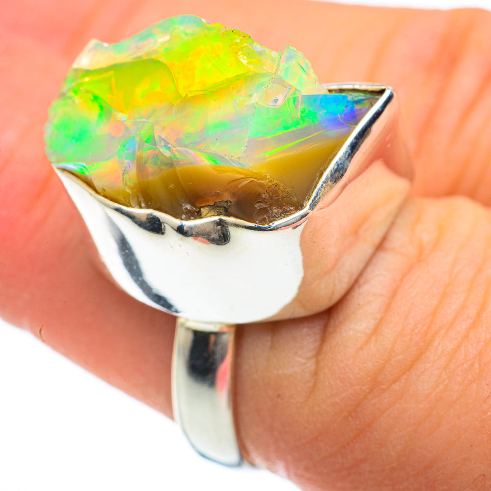 Ethiopian Opal Rings handcrafted by Ana Silver Co - RING60442