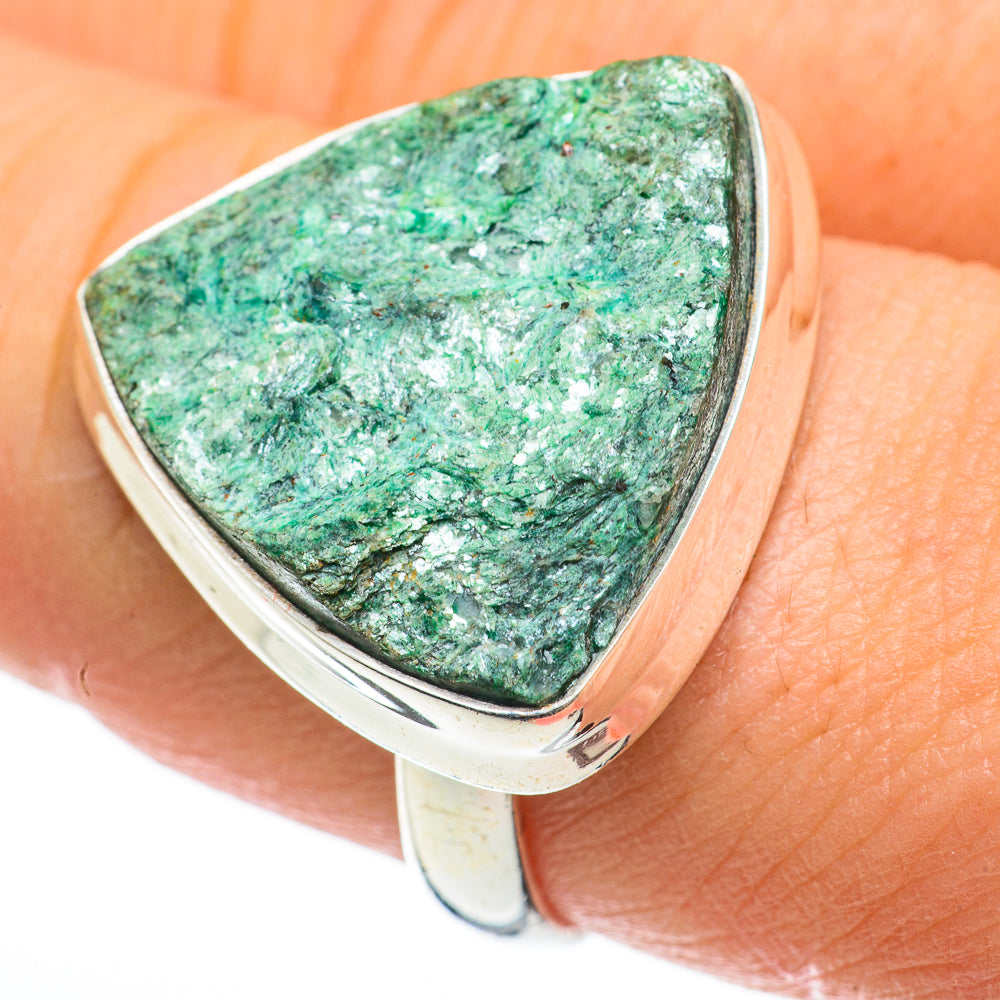 Green Fuchsite Rings handcrafted by Ana Silver Co - RING60450