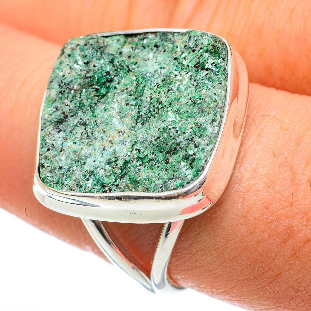 Green Fuchsite Rings handcrafted by Ana Silver Co - RING60452