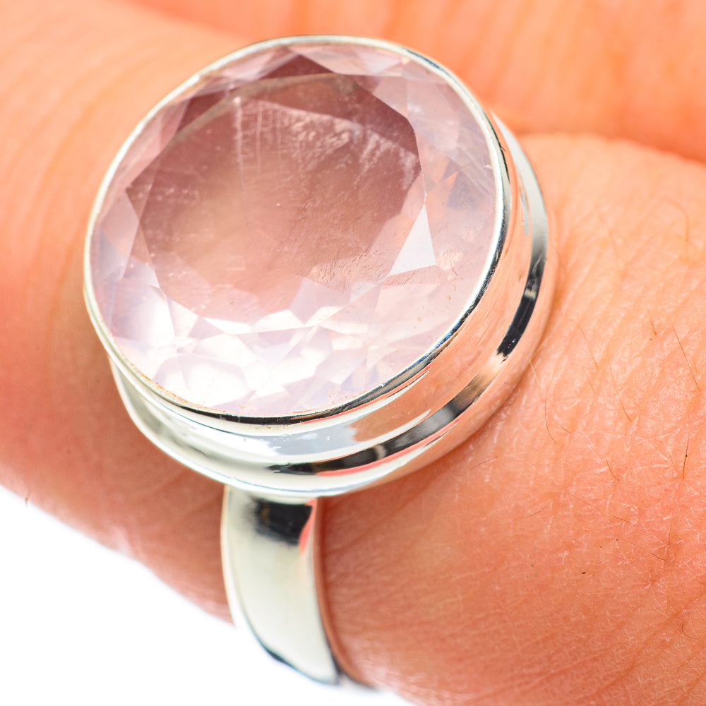Rose Quartz Rings handcrafted by Ana Silver Co - RING60457