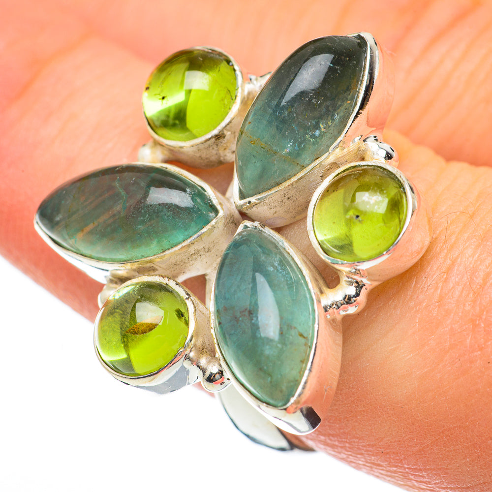 Green Fluorite Rings handcrafted by Ana Silver Co - RING60468