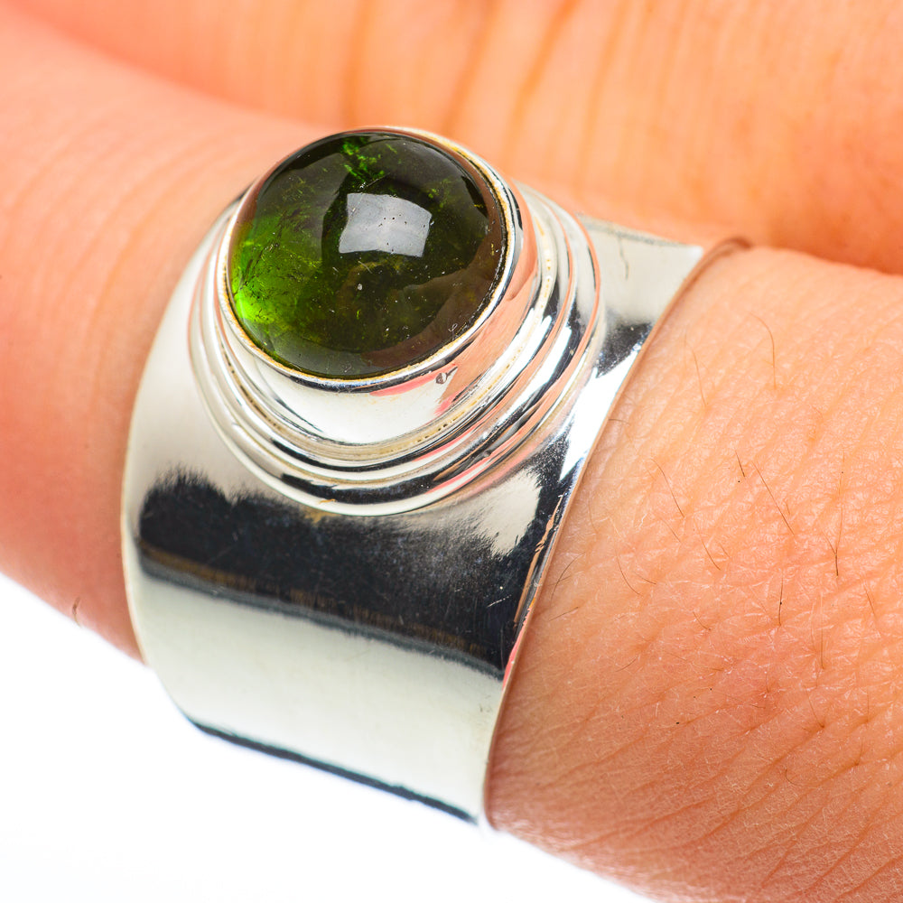Green Tourmaline Rings handcrafted by Ana Silver Co - RING60475
