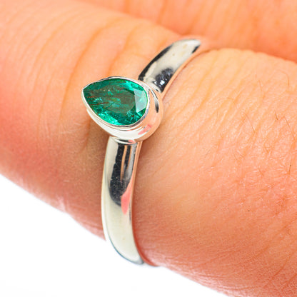Zambian Emerald Rings handcrafted by Ana Silver Co - RING60477