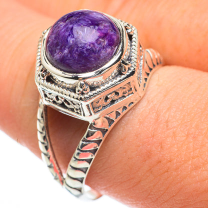 Charoite Rings handcrafted by Ana Silver Co - RING60483