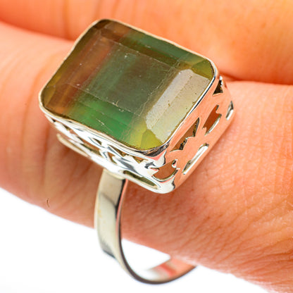 Green Fluorite Rings handcrafted by Ana Silver Co - RING60490