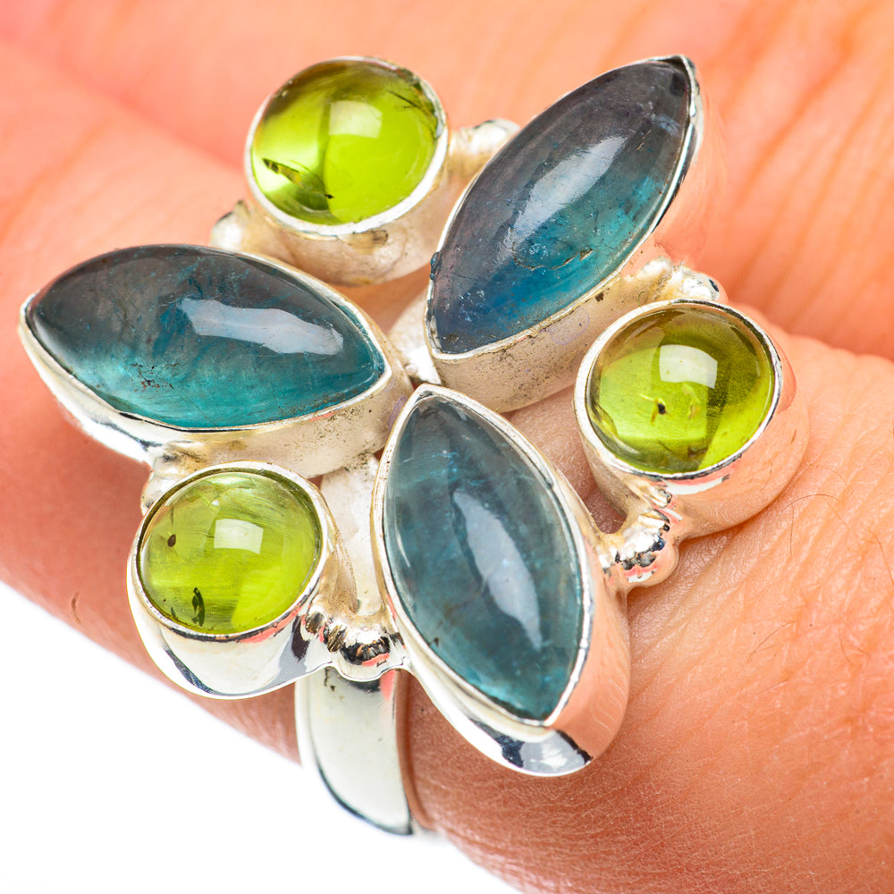 Blue Fluorite Rings handcrafted by Ana Silver Co - RING60498