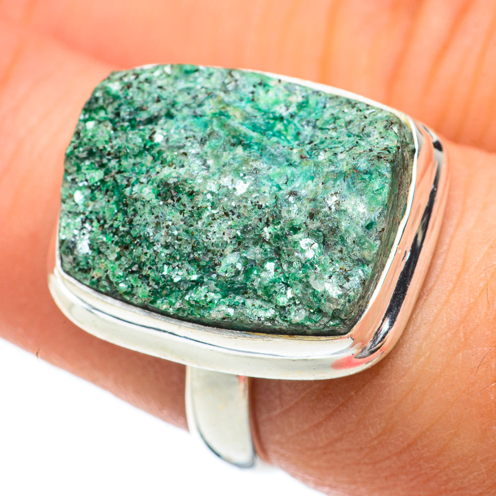 Green Fuchsite Rings handcrafted by Ana Silver Co - RING60499