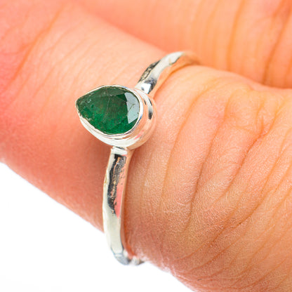 Zambian Emerald Rings handcrafted by Ana Silver Co - RING60500
