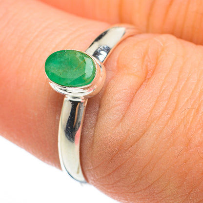 Zambian Emerald Rings handcrafted by Ana Silver Co - RING60502