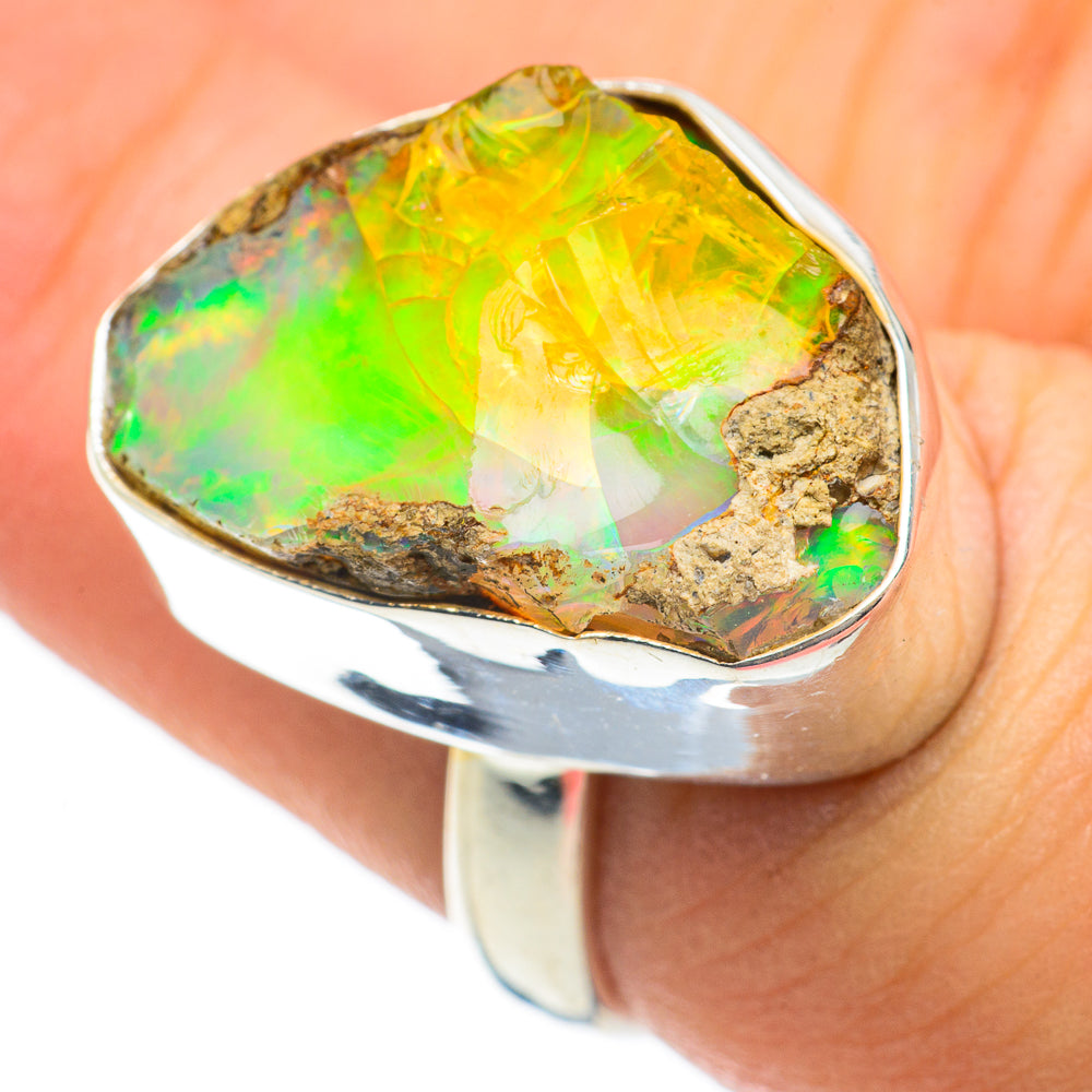 Ethiopian Opal Rings handcrafted by Ana Silver Co - RING60515