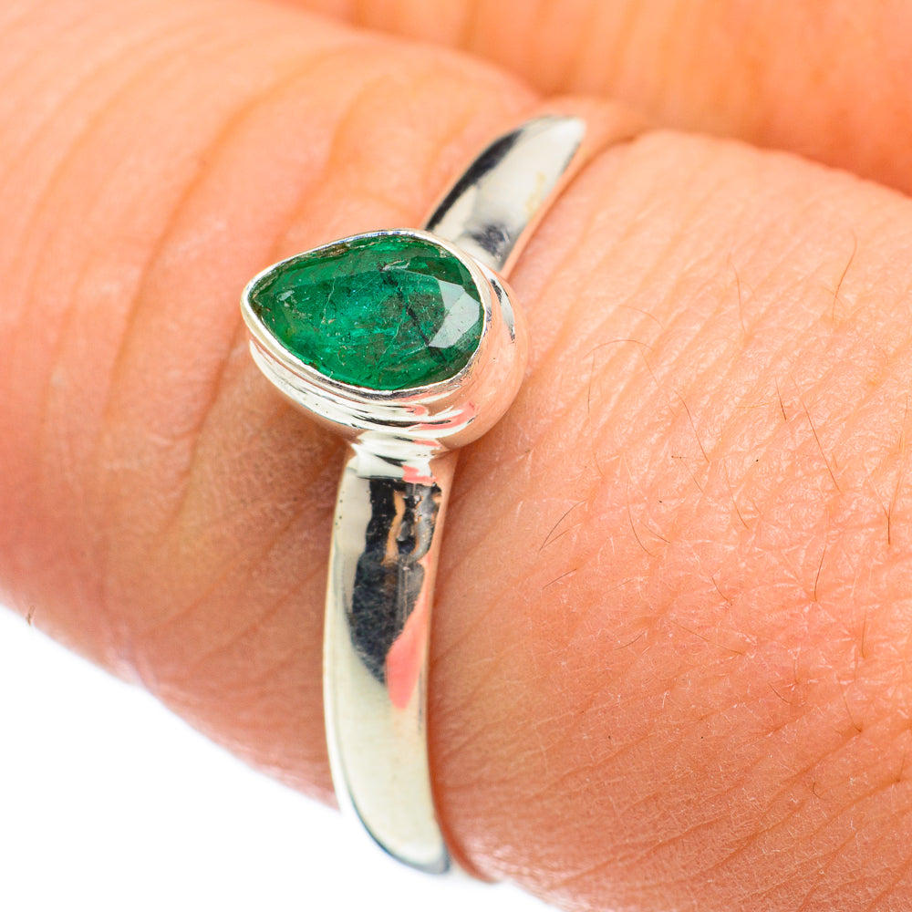 Zambian Emerald Rings handcrafted by Ana Silver Co - RING60522