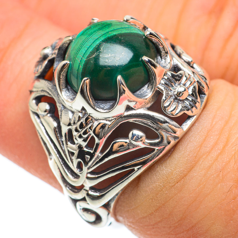 Malachite Rings handcrafted by Ana Silver Co - RING60523