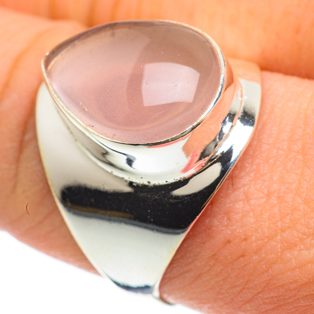 Rose Quartz Rings handcrafted by Ana Silver Co - RING60526