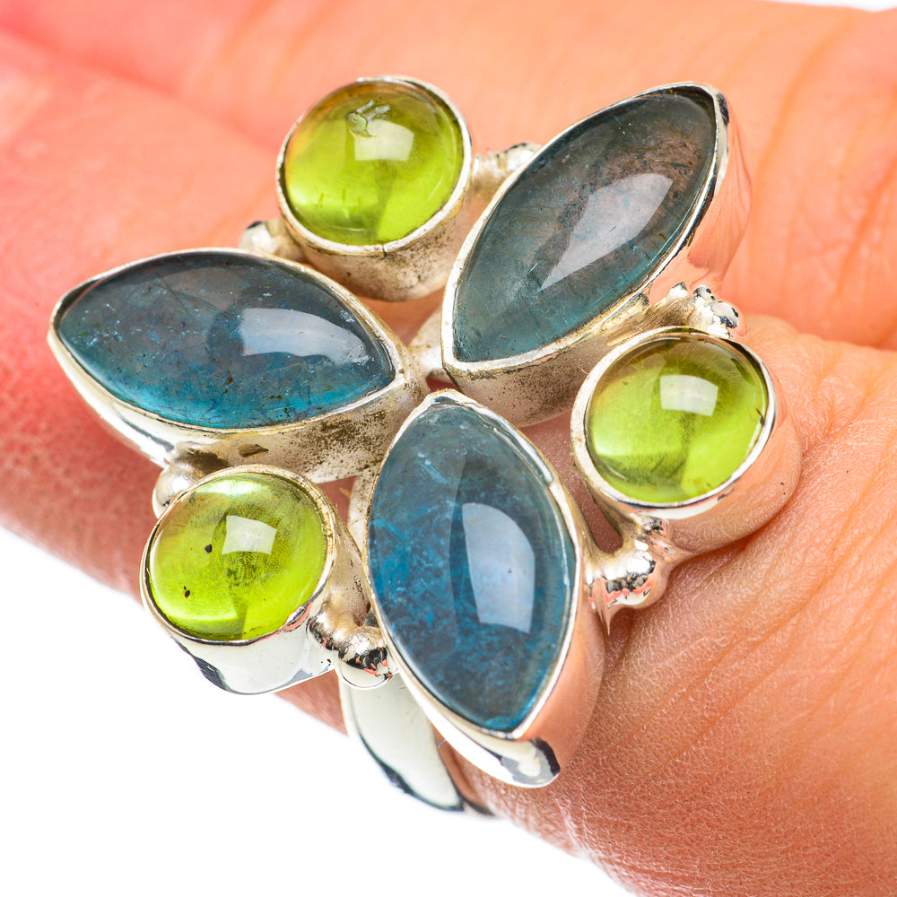 Blue Fluorite Rings handcrafted by Ana Silver Co - RING60540