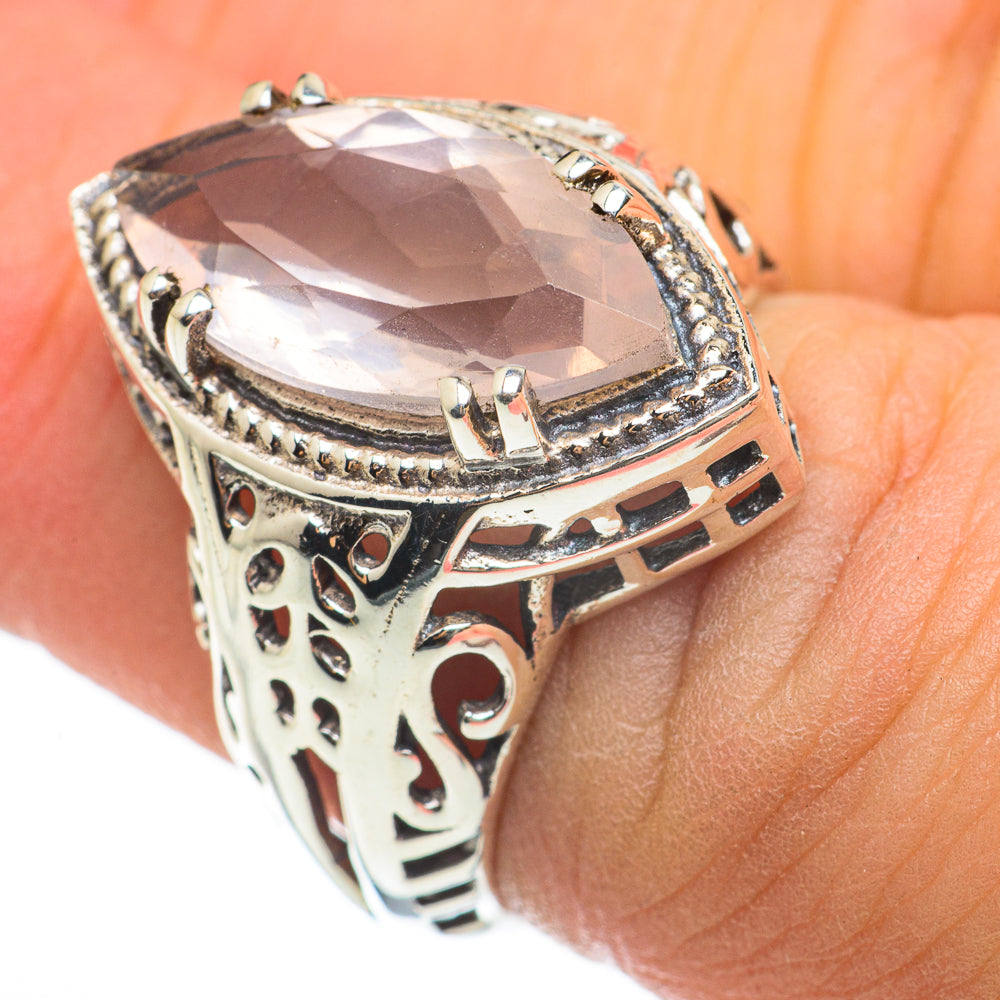 Rose Quartz Rings handcrafted by Ana Silver Co - RING60549