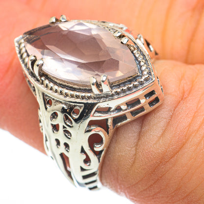 Rose Quartz Rings handcrafted by Ana Silver Co - RING60549
