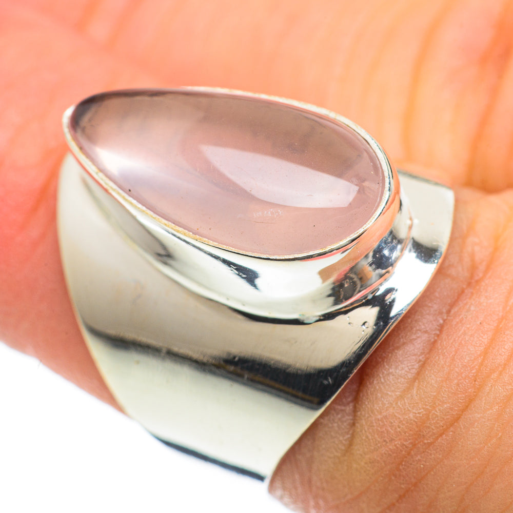 Rose Quartz Rings handcrafted by Ana Silver Co - RING60550