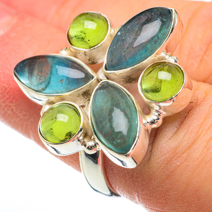 Blue Fluorite Rings handcrafted by Ana Silver Co - RING60568
