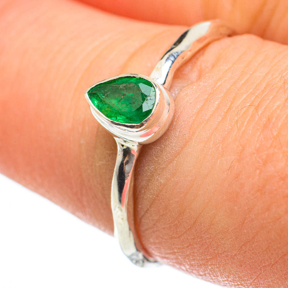 Zambian Emerald Rings handcrafted by Ana Silver Co - RING60569