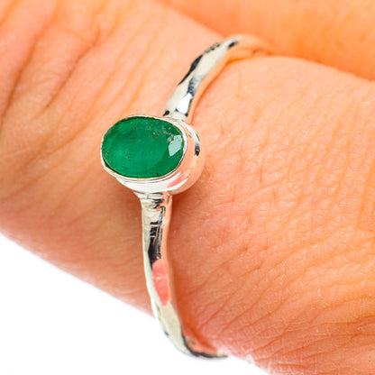 Zambian Emerald Rings handcrafted by Ana Silver Co - RING60572
