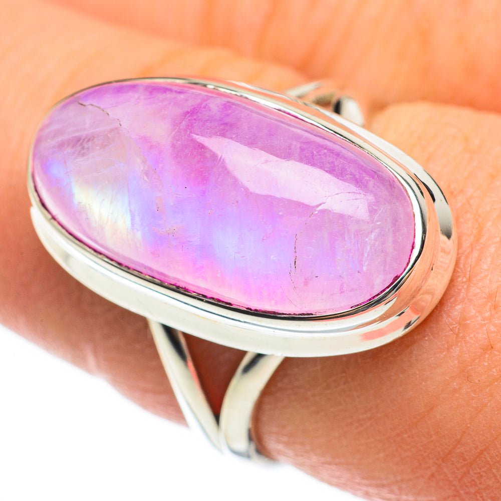 Pink Moonstone Rings handcrafted by Ana Silver Co - RING60574