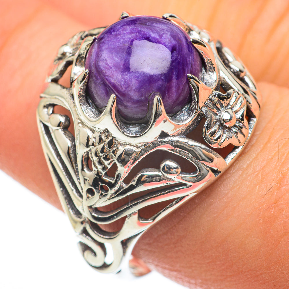Charoite Rings handcrafted by Ana Silver Co - RING60596