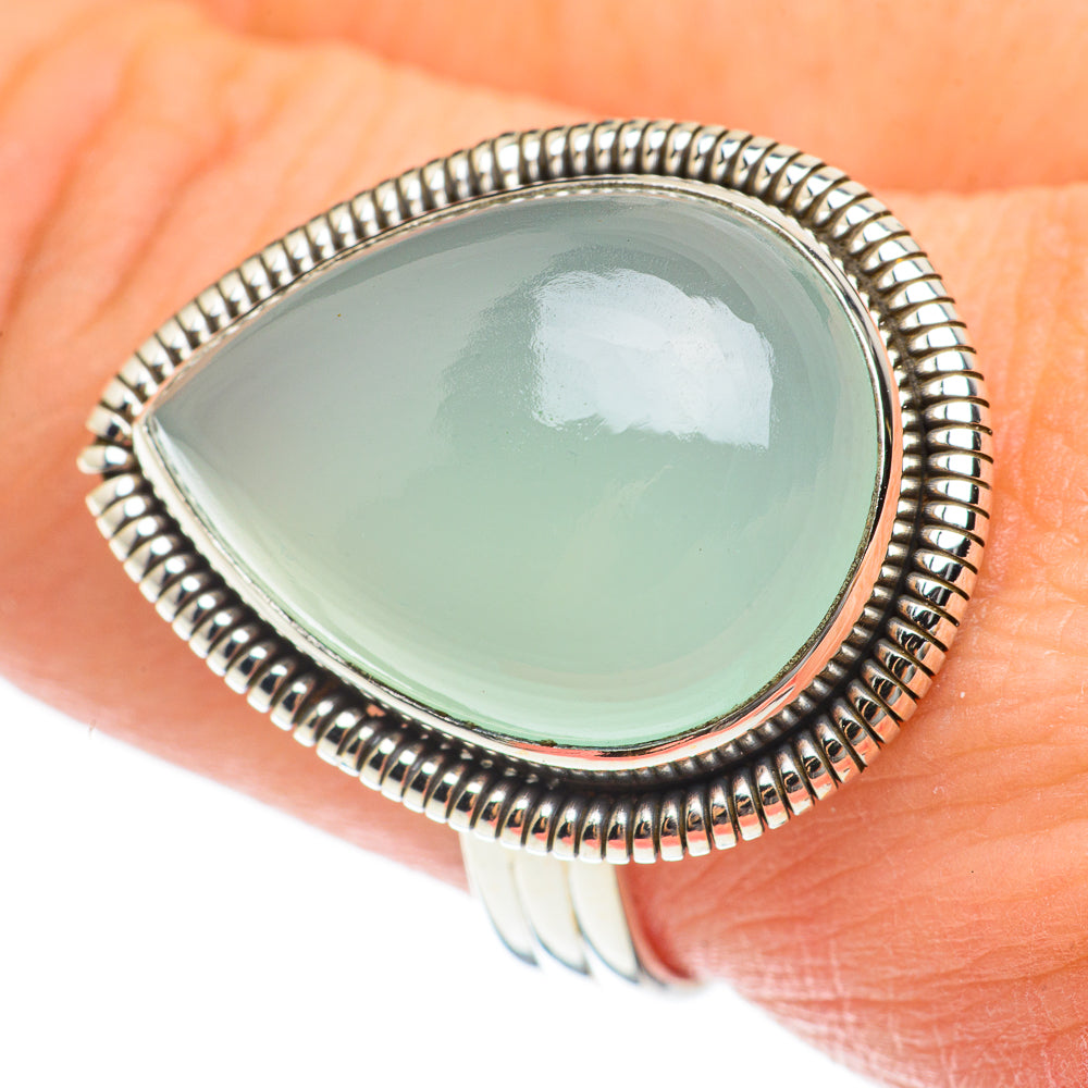 Aqua Chalcedony Rings handcrafted by Ana Silver Co - RING60602