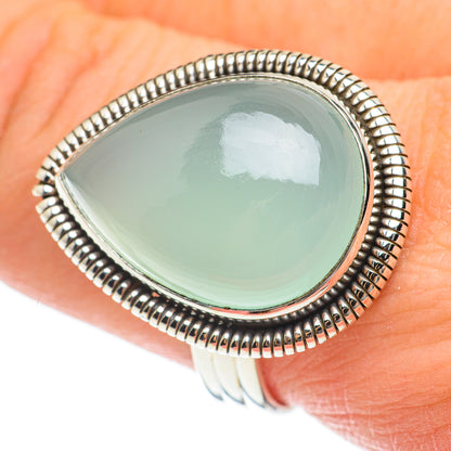 Aqua Chalcedony Rings handcrafted by Ana Silver Co - RING60602