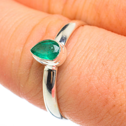 Zambian Emerald Rings handcrafted by Ana Silver Co - RING60606