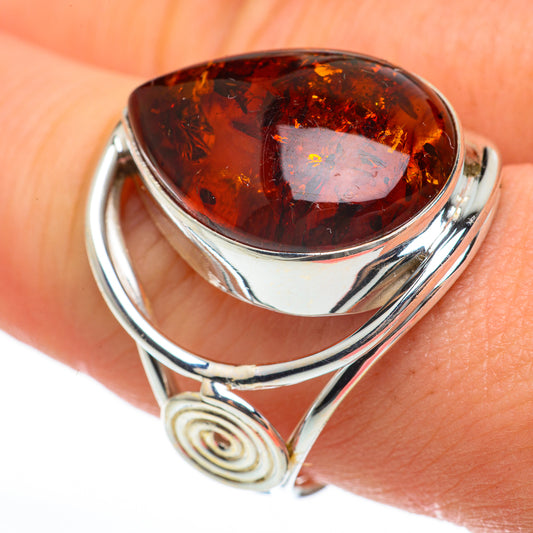 Baltic Amber Rings handcrafted by Ana Silver Co - RING60613