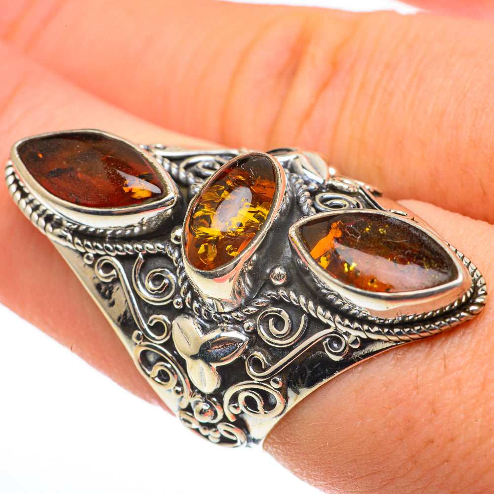 Baltic Amber Rings handcrafted by Ana Silver Co - RING60614