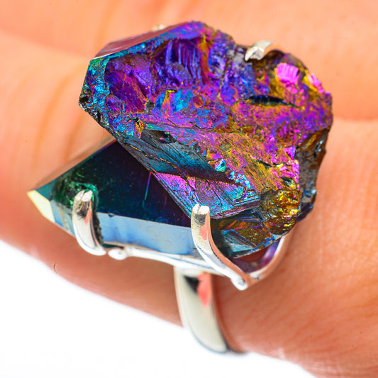 Titanium Sunshine Druzy Rings handcrafted by Ana Silver Co - RING60621