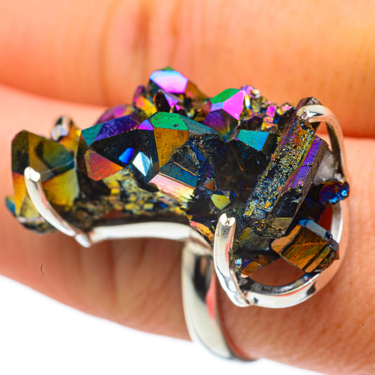 Titanium Sunshine Druzy Rings handcrafted by Ana Silver Co - RING60622