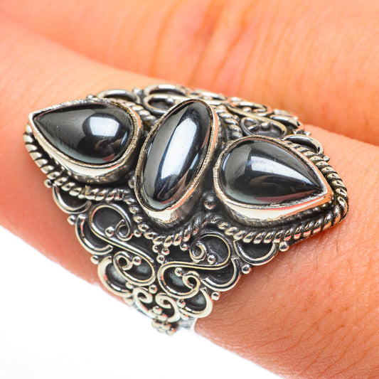 Hematite Rings handcrafted by Ana Silver Co - RING60627